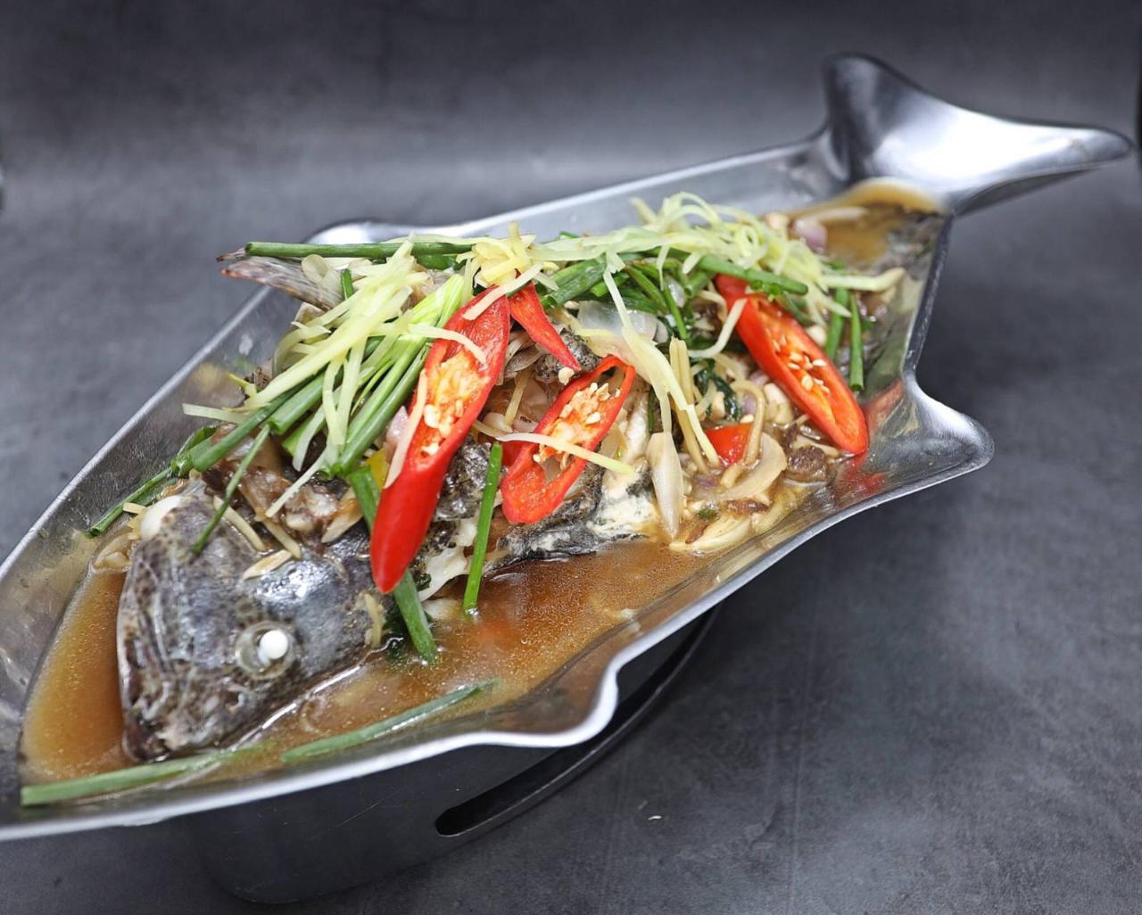Steamed Grouper with Ginger Sauce
